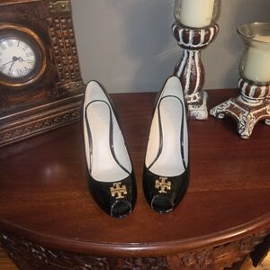 Tory Burch Black Patent Leather Heels